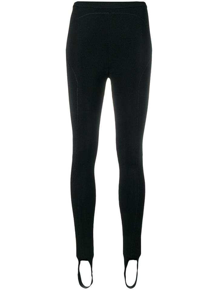 Victoria Beckham Ribbed Leggings - Black