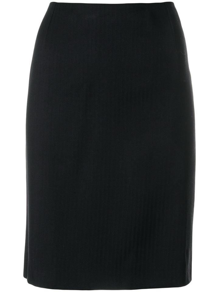 Versace Vintage Straight Classic Skirt - Black