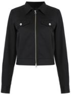 À La Garçonne - Cropped Jacket - Women - Cotton/spandex/elastane - M, Black, Cotton/spandex/elastane