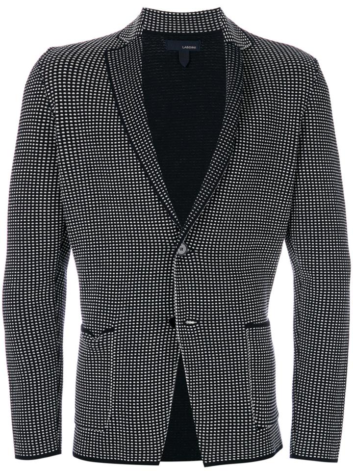 Lardini Knitted Casual Blazer - Blue
