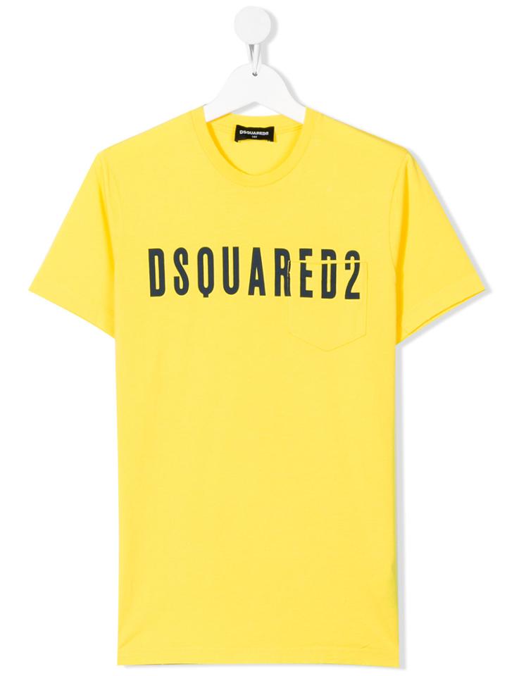 Dsquared2 Kids Teen Logo Printed T-shirt - Yellow & Orange