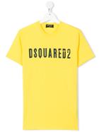 Dsquared2 Kids Teen Logo Printed T-shirt - Yellow & Orange