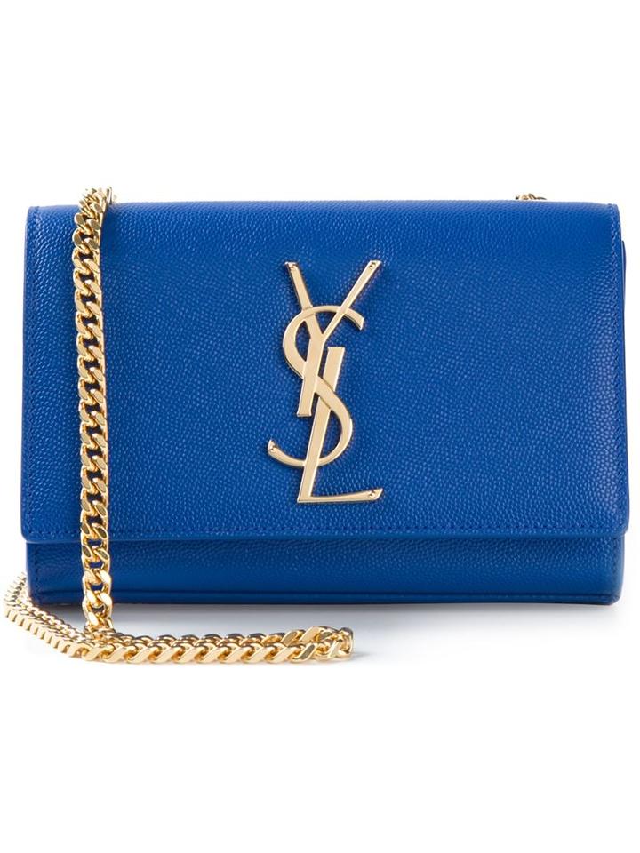 Saint Laurent Small 'monogram' Satchel, Women's, Blue