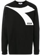 Msgm Msgm X Diadora Logo Print Sweatshirt - Black