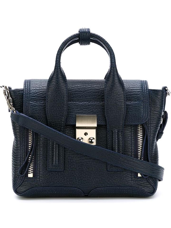 3.1 Phillip Lim Mini 'pashli' Satchel, Women's, Blue, Calf Leather