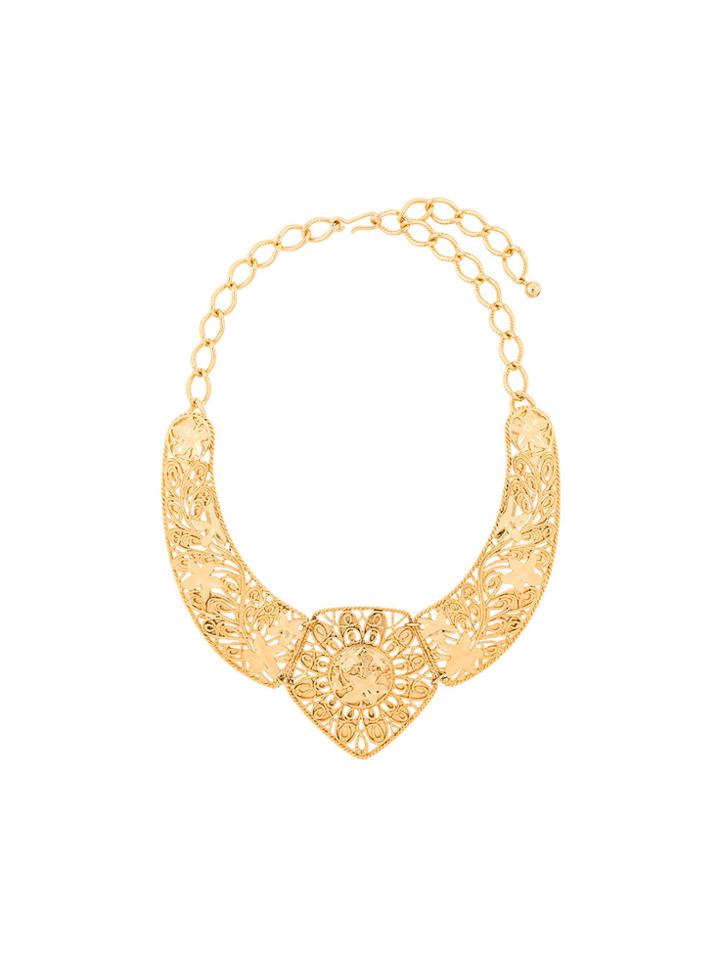 Susan Caplan Vintage 1990s Vintage Barrera Cleopatra Collar - Metallic