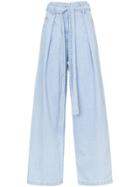Juun.j Wide Leg Pleated Jeans - Blue