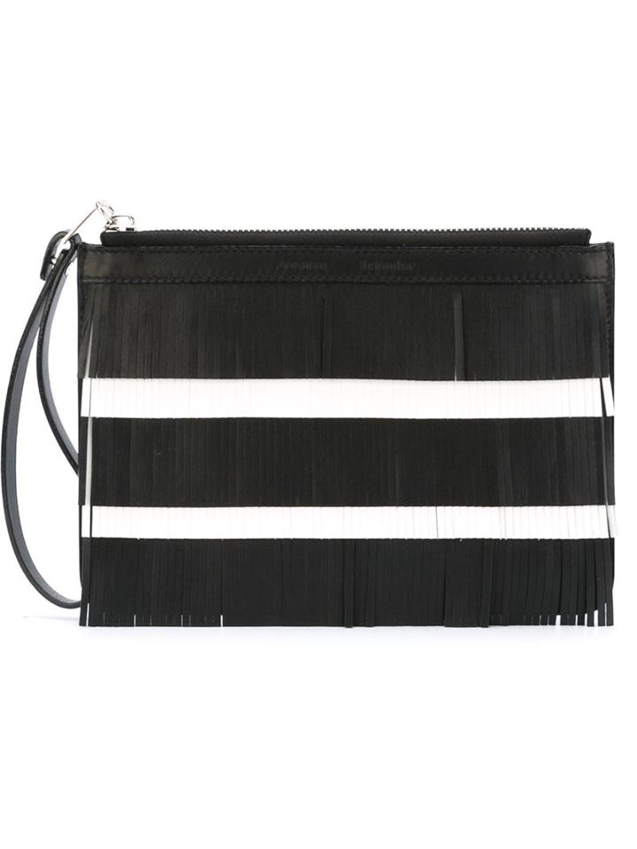 Proenza Schouler Fringed Clutch, Women's, Black