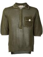 Maison Flaneur Knitted Mesh T-shirt, Men's, Size: 50, Green, Cotton