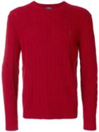 Polo Ralph Lauren Classic Cable Knit Jumper - Red