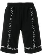 Ktz Pin Embroidered Track Shorts - Black
