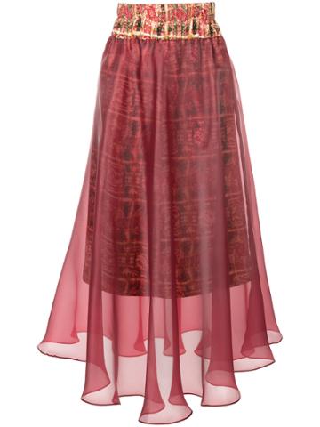 Pose Arazzi Double Layered Midi Skirt