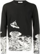 Valentino Time Traveller Intarsia Jumper - Black