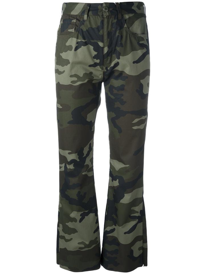 Mm6 Maison Margiela Camouflage Print Trousers - Green