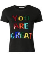 Alice+olivia You Are Great T-shirt - Black