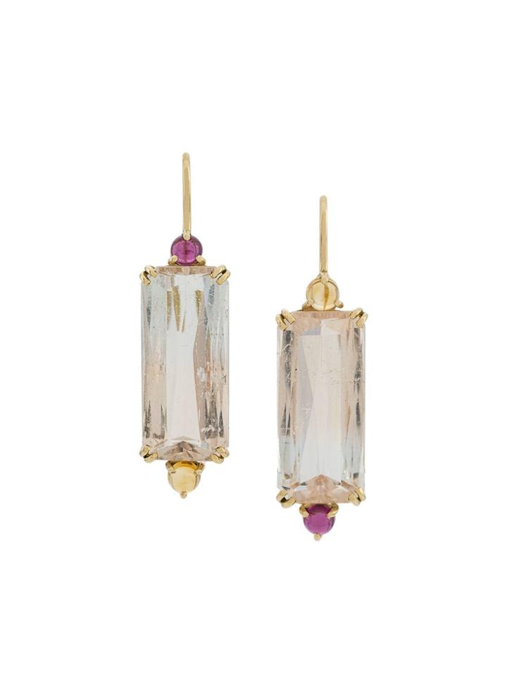 Dubini 18kt Yellow Gold, Citrine, Morganite And Rhodolite Bi-color