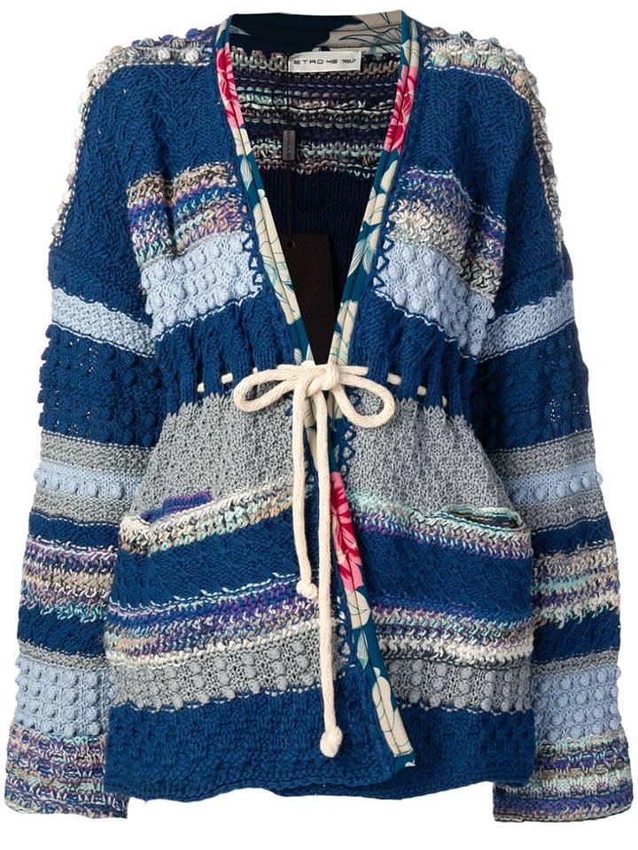Etro Multicoloured Cardigan - Blue