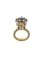 Alexander Mcqueen 'king Skull' Ring, Women's, Metallic