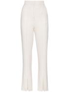 N Duo High-waisted Striped Trousers - Nude & Neutrals