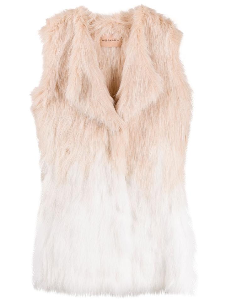 Yves Salomon Gradient Fur Vest - Pink
