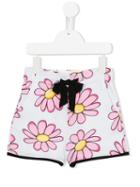 Monnalisa Floral Print Shorts, Toddler Girl's, Size: 5 Yrs, Pink/purple