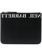 Neil Barrett Logo Pouch Clutch - Black