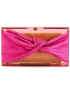 Charlotte Olympia Twisted Effect Clutch - Pink