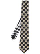 Versace Geometric Print Tie - Black