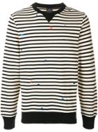Ps By Paul Smith Embroidered Striped Sweatshirt - Black