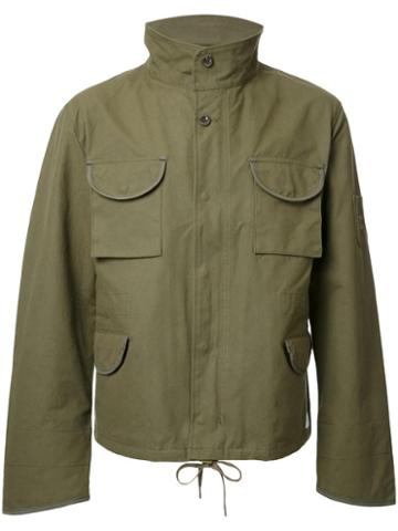 Factotum Patch Pocket Shirt Jacket, Men's, Size: 46, Green, Cotton