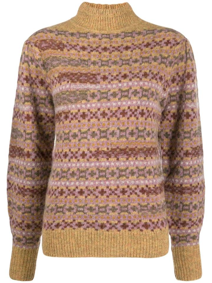 Isabel Marant Étoile Fair Isle Roll Neck Jumper - Neutrals