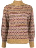 Isabel Marant Étoile Fair Isle Roll Neck Jumper - Neutrals