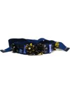 Msgm Embellished Belt, Women's, Blue, Plastic/cotton/acetate