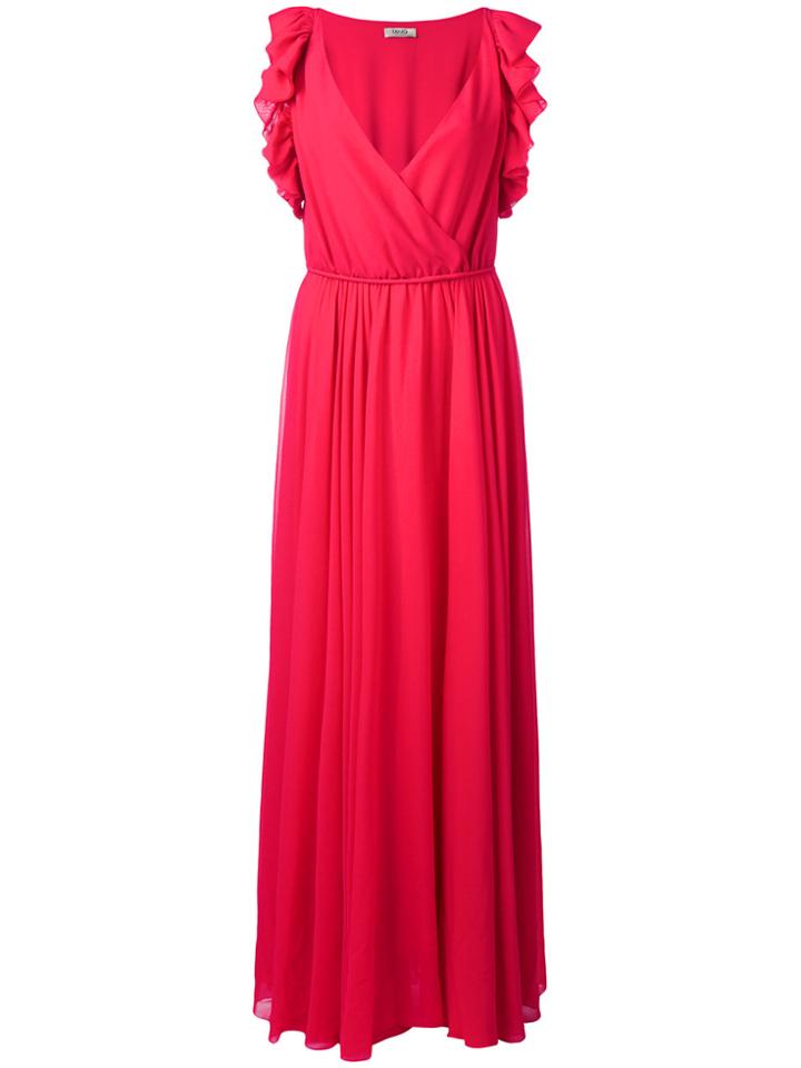 Liu Jo Flared Pleated Maxi Dress