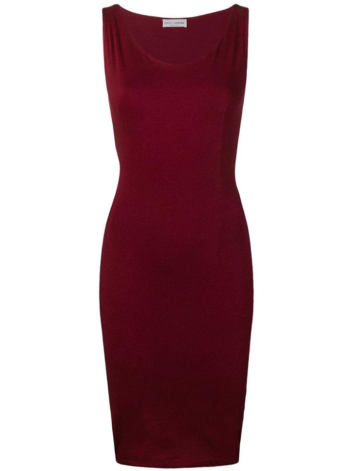 Dolce & Gabbana Pre-owned Sleeveless Fitted Dress - Red