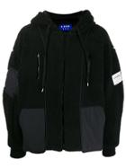 Ader Error Shearling Zip-up Hoodie - Black