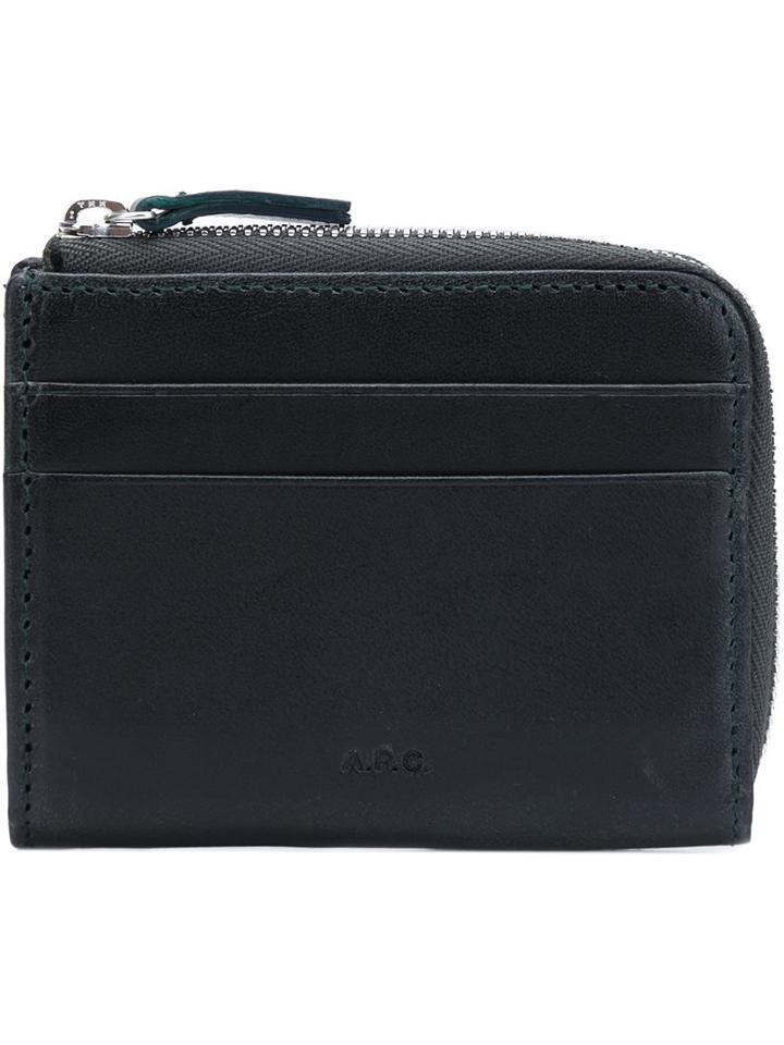 A.p.c. Embossed Top Zip Wallet