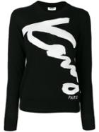 Kenzo - Embroidered Sweater - Women - Cotton/wool - S, Black, Cotton/wool