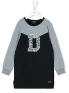 Dkny Kids Sequined D Sweatshirt Dress, Girl's, Size: 10 Yrs, Black