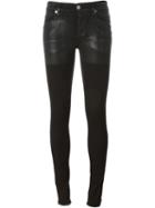 Alyx Contrast Panel Skinny Trousers, Women's, Size: 28, Black, Cotton/spandex/elastane