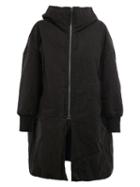 Ziggy Chen Oversized Hooded Coat, Men's, Size: 46, Black, Cotton