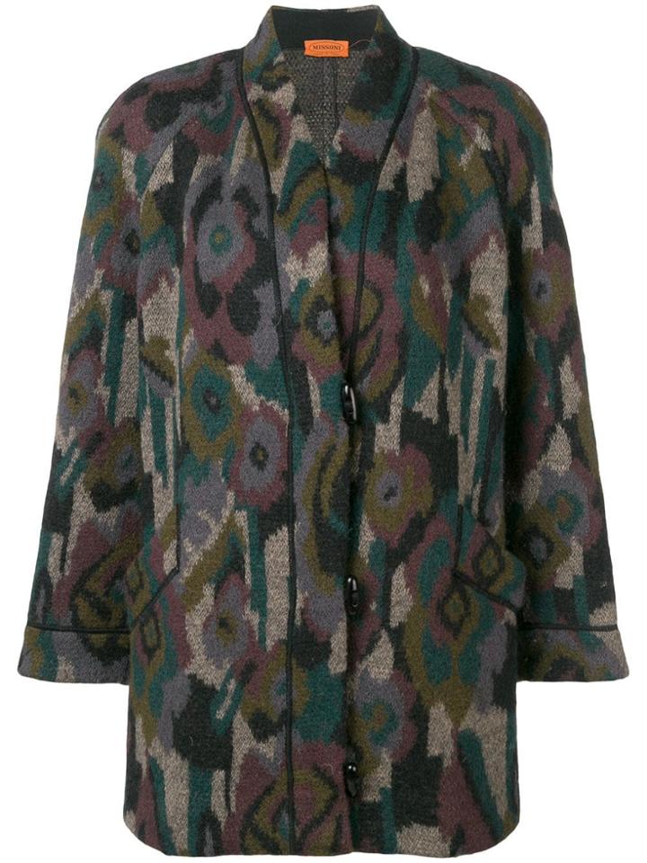 Missoni Pre-owned Patterned Coat - Black