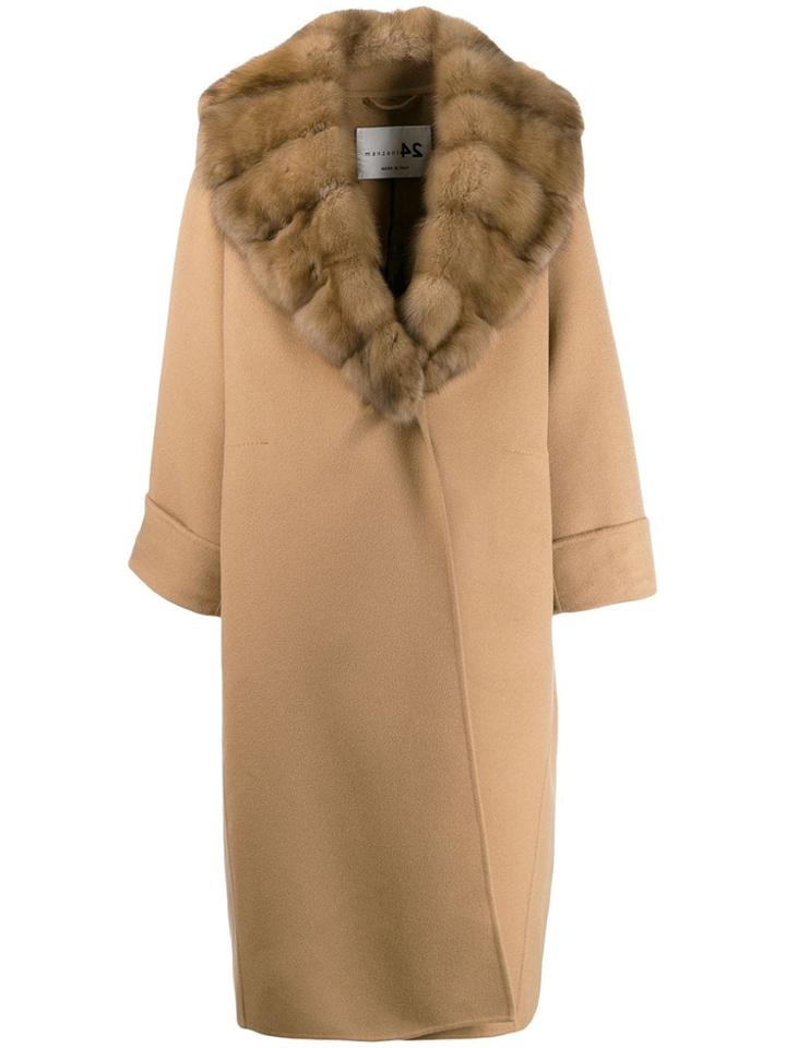 Manzoni 24 Faux Fur Lined Coat - Neutrals