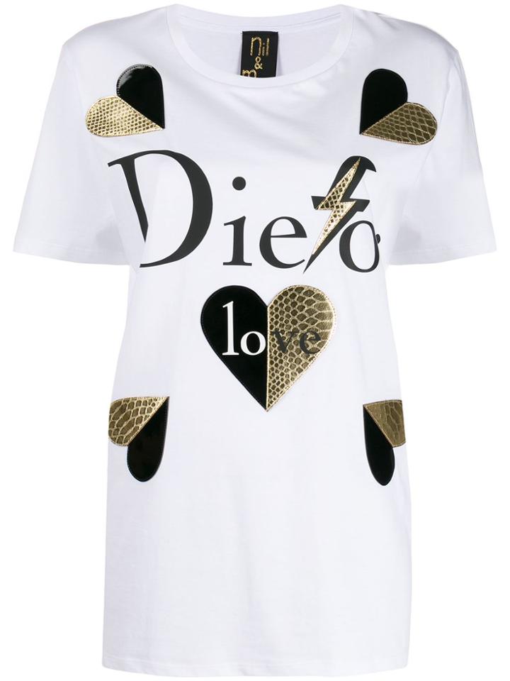 Nil & Mon Slogan Print T-shirt - White