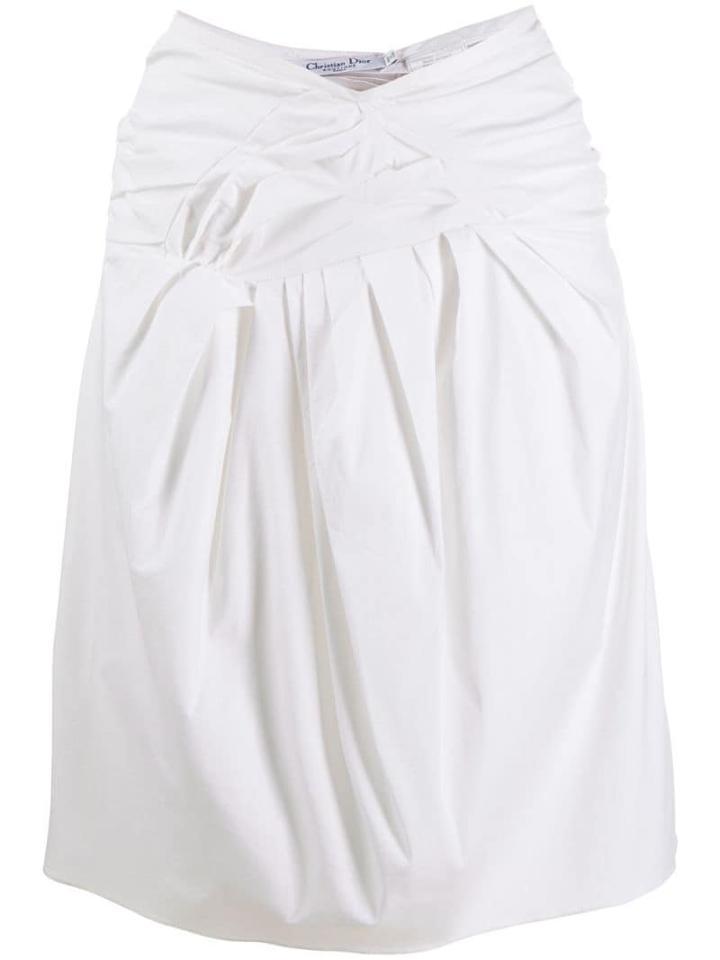 Christian Dior Pre-owned Pleated-effect Skirt - White