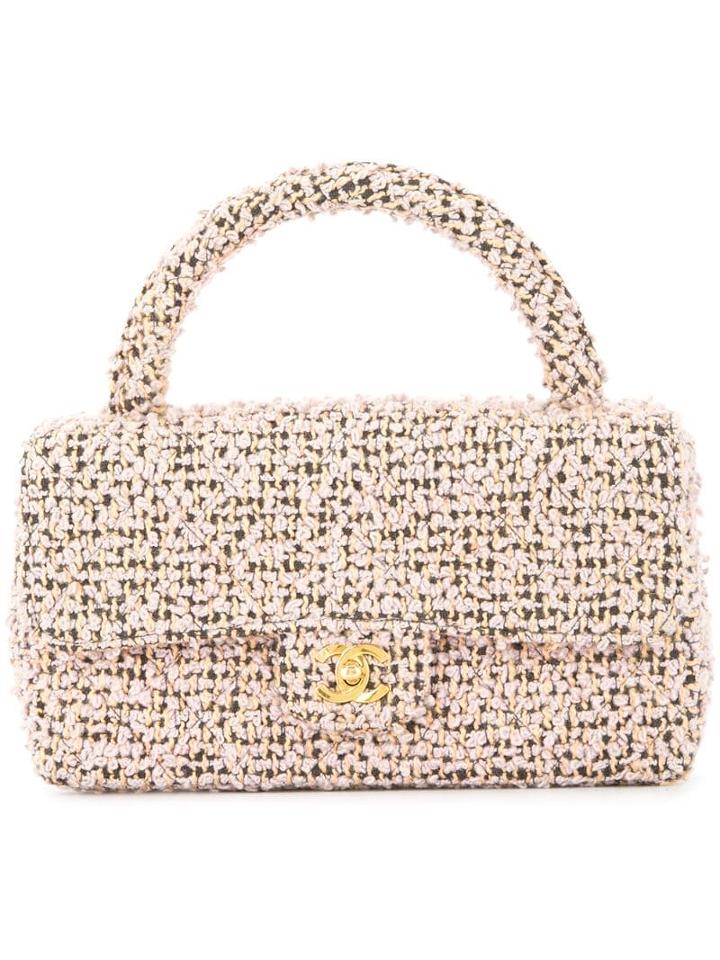 Chanel Pre-owned Quilted Cc Logos Hand Bag - Pink