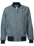 Engineered Garments Zipped Bomber Jacket, Men's, Size: Large, Blue, Cotton