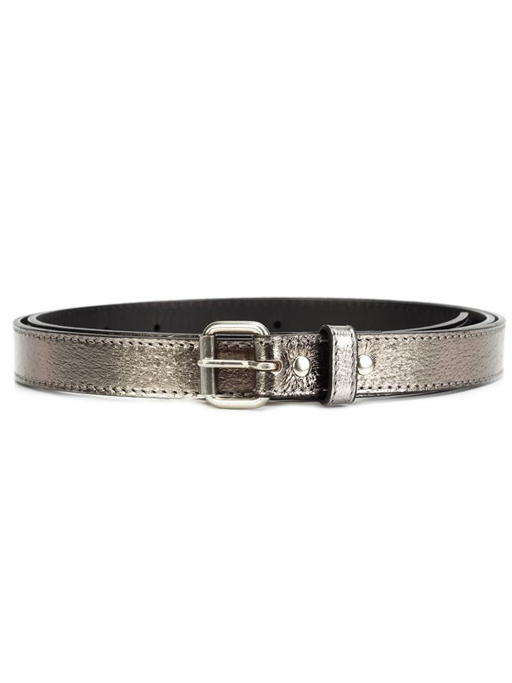 Comme Des Garçons Homme Plus Metallic (grey) Belt, Men's, Size: Medium, Leather