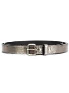 Comme Des Garçons Homme Plus Metallic (grey) Belt, Men's, Size: Medium, Leather