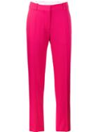 Stella Mccartney - Mid-rise Cropped Trousers - Women - Wool - 42, Pink/purple, Wool